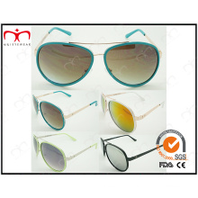Best Selling with Brilliant Color Ladies Metal Sunglasses (40411)